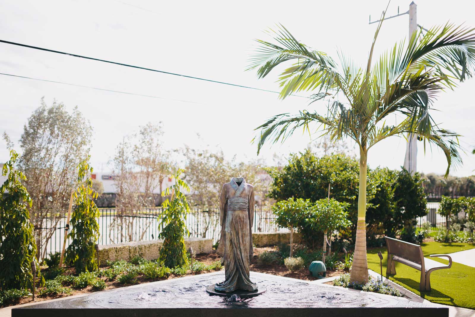 newly installed cast bronze sculpture entitled Hanako by artist Karen LaMonte, photo by Heather Holt