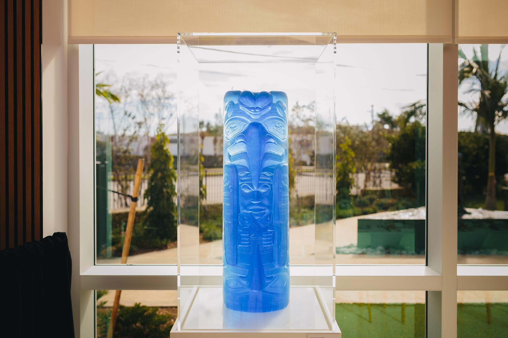 cast lead crystal sculpture entitled Fog Woman by artist Preston Singletary, photo by Heather Holt