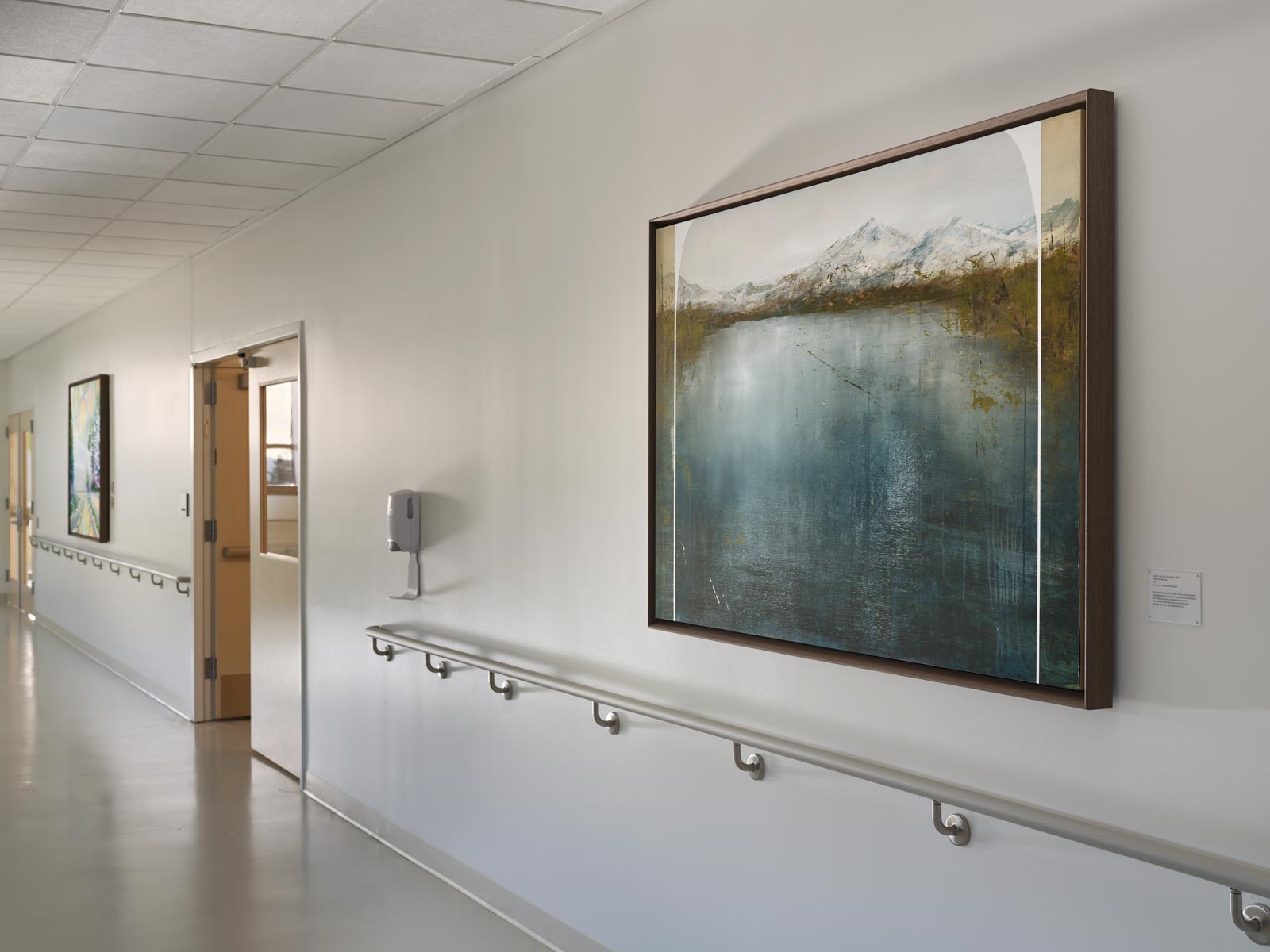 new hall art installation at St. Michael Medical Center new patient tower on the Kitsap Peninsula, photo by Ben Benschneider