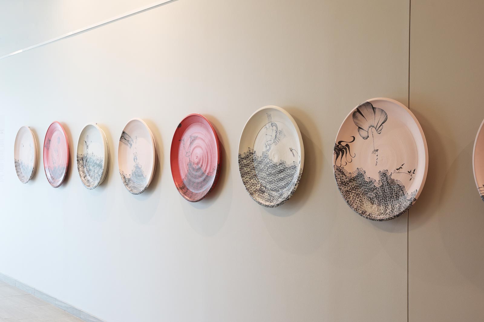 Adam Paulek clay wall hanging pieces titled Goblin Market, stoneware; photo by David Hunter Hale and Adam Paulek