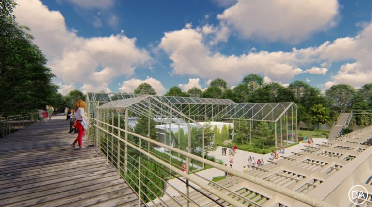 Norfolk Botanical Garden canopy walkway rendering